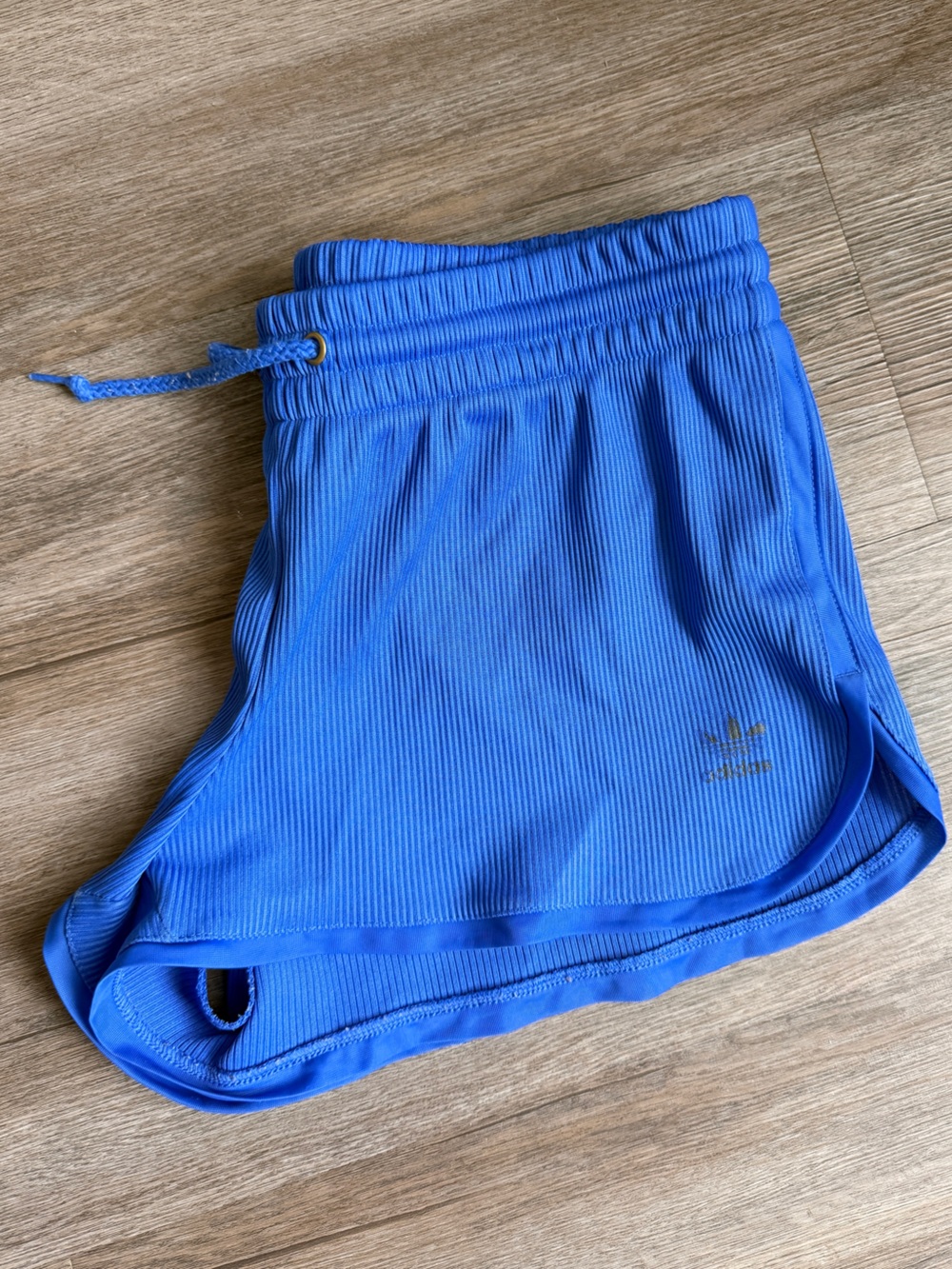 adidas Electric Blue Ribbed Athletic Shorts